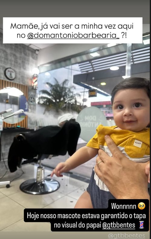 Bebê na Dom Antônio Barbearia